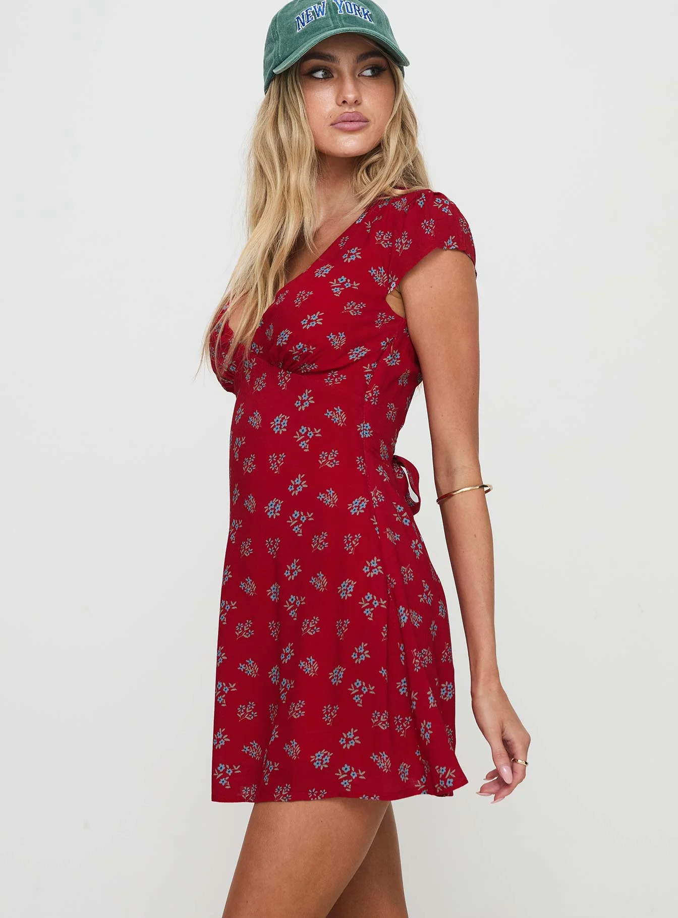 Cannelloni Mini Dress Red - Image 4
