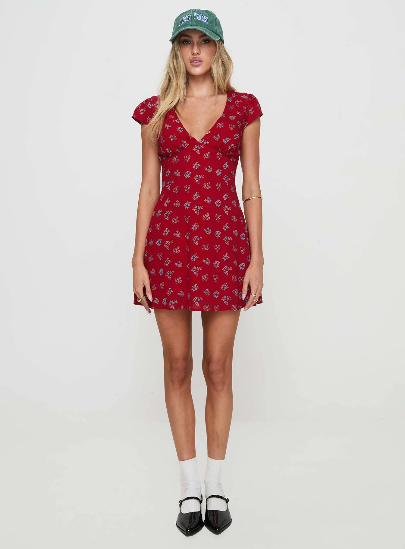Cannelloni Mini Dress Red - Image 7