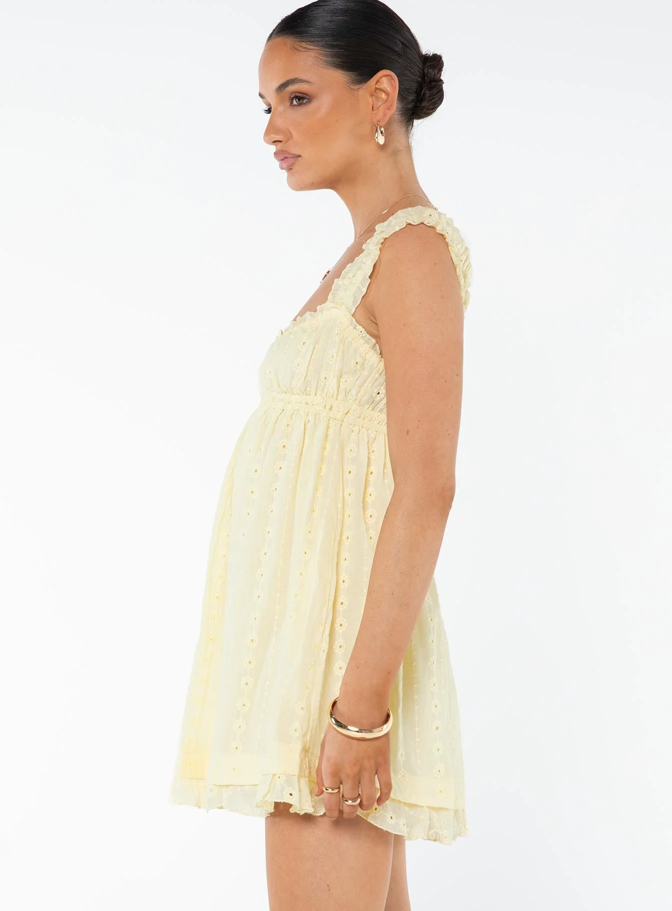 Carlita Mini Dress Yellow - Image 4