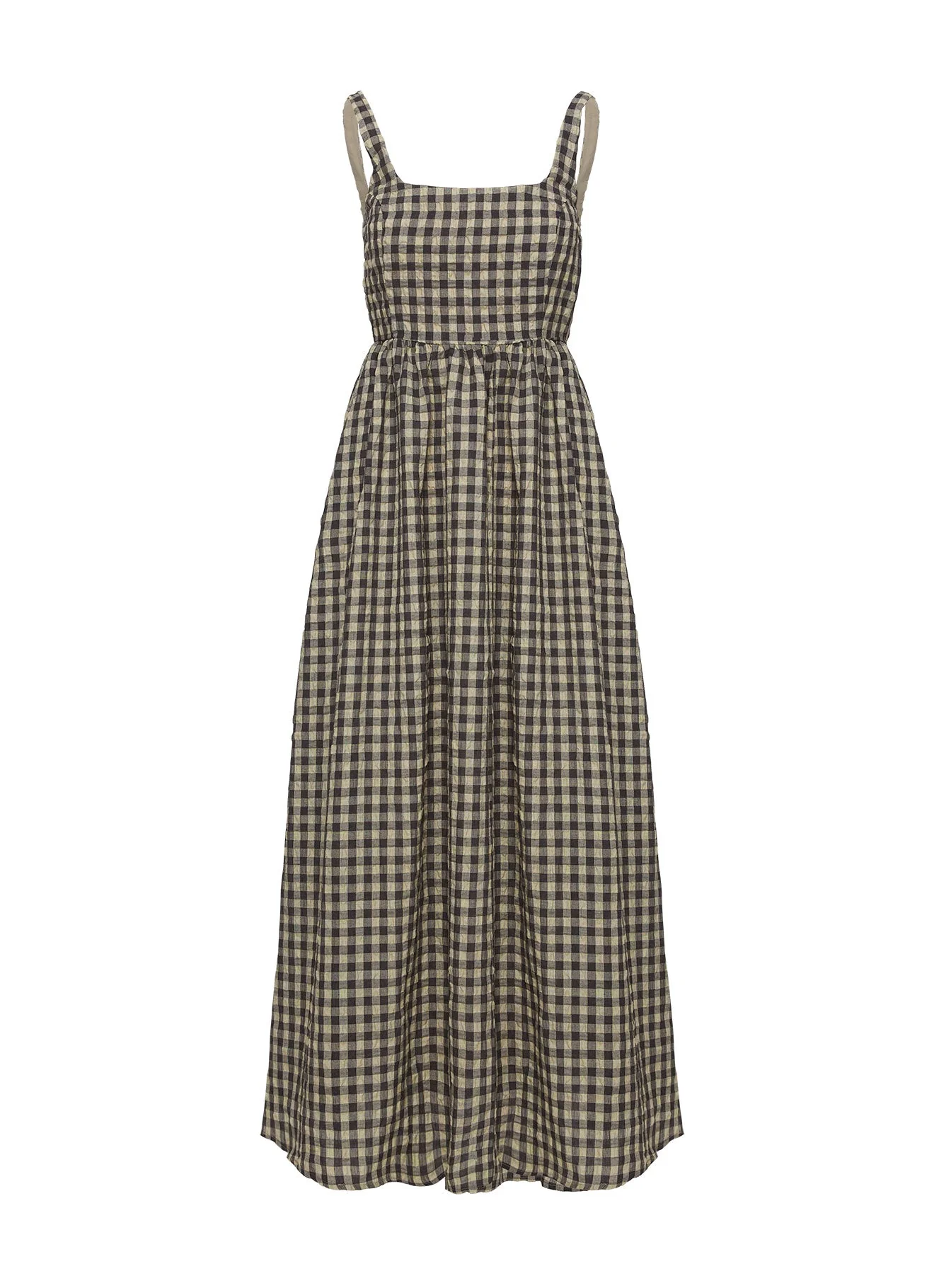 Cartmel Check Maxi Dress Black / Cream - Image 7