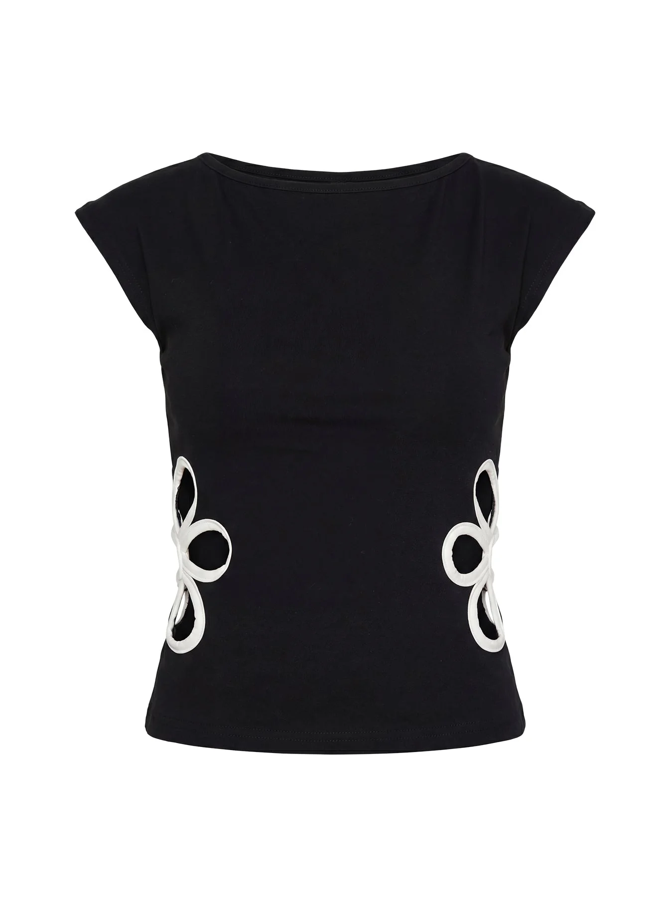 Currents Cut Out Detail Top Black - Image 14