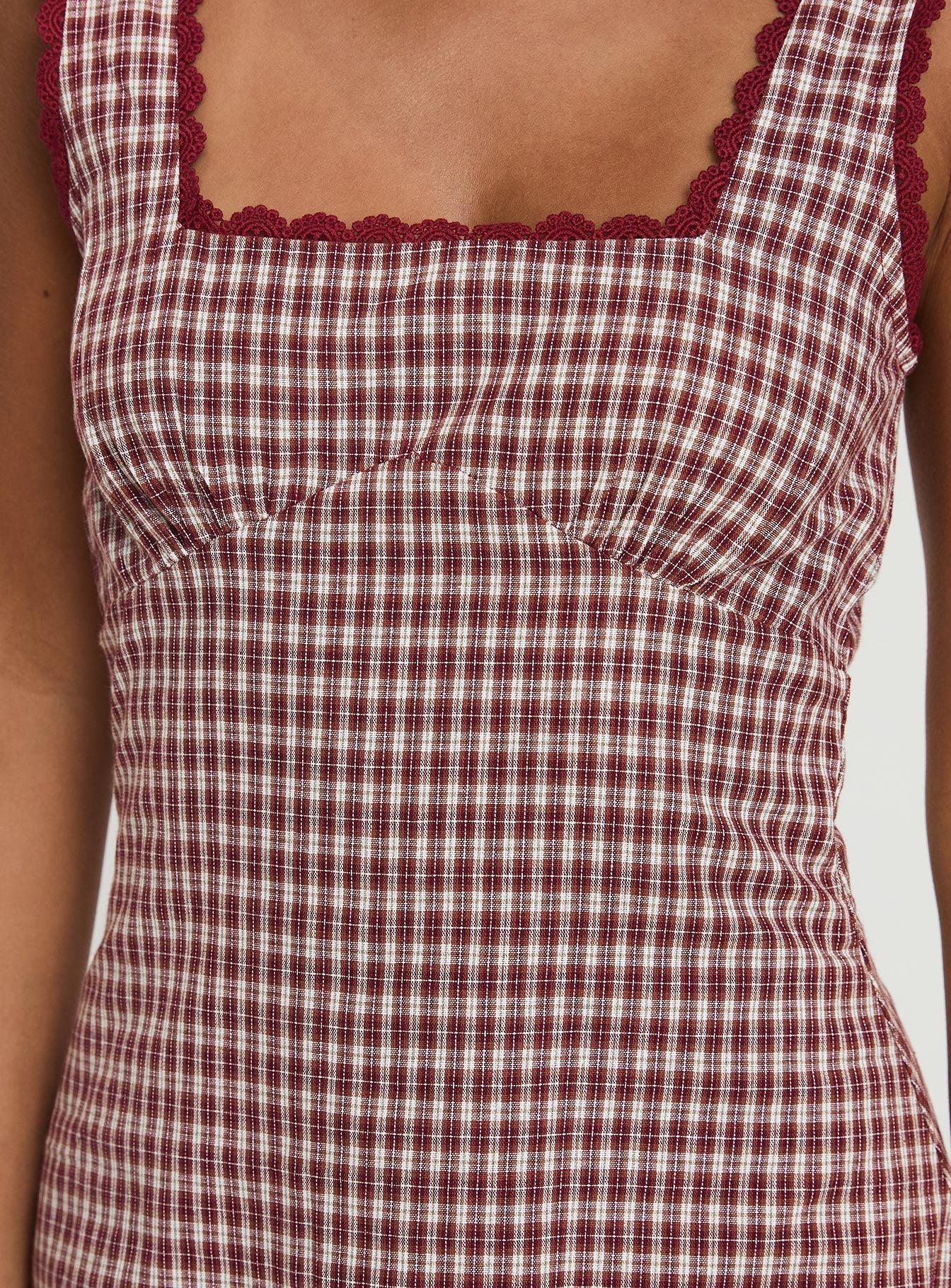Dasha Mini Dress Red Check - Image 6