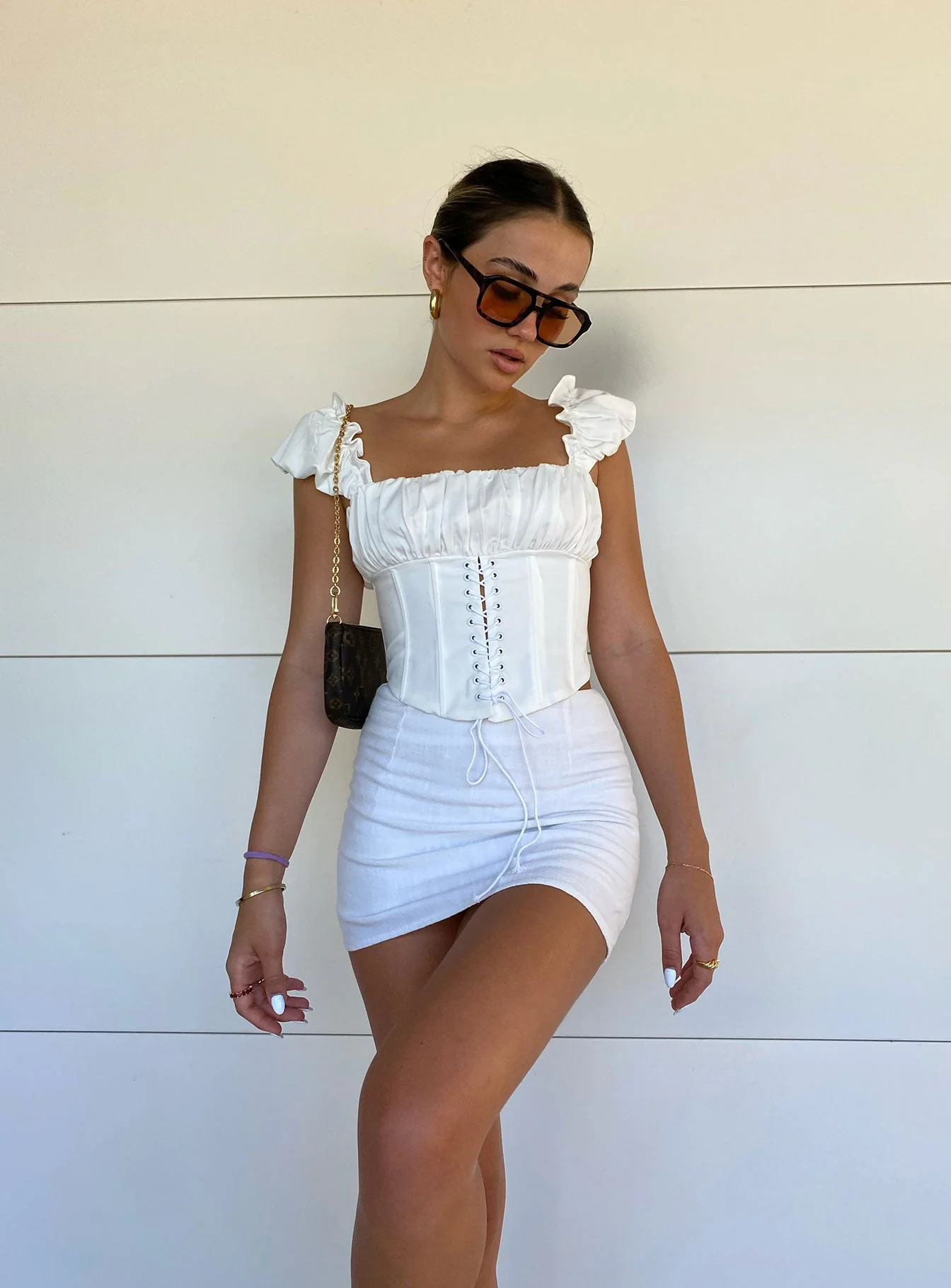 Selby Mini Skirt White - Image 12