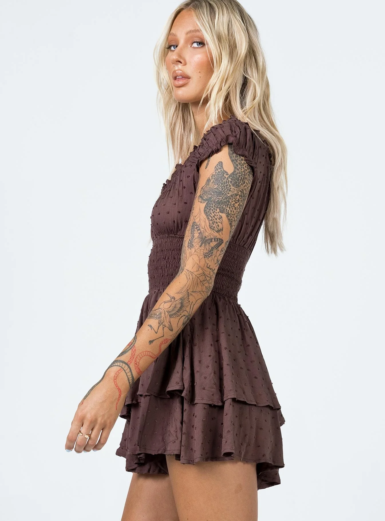 The Love Galore Playsuit Brown - Image 4