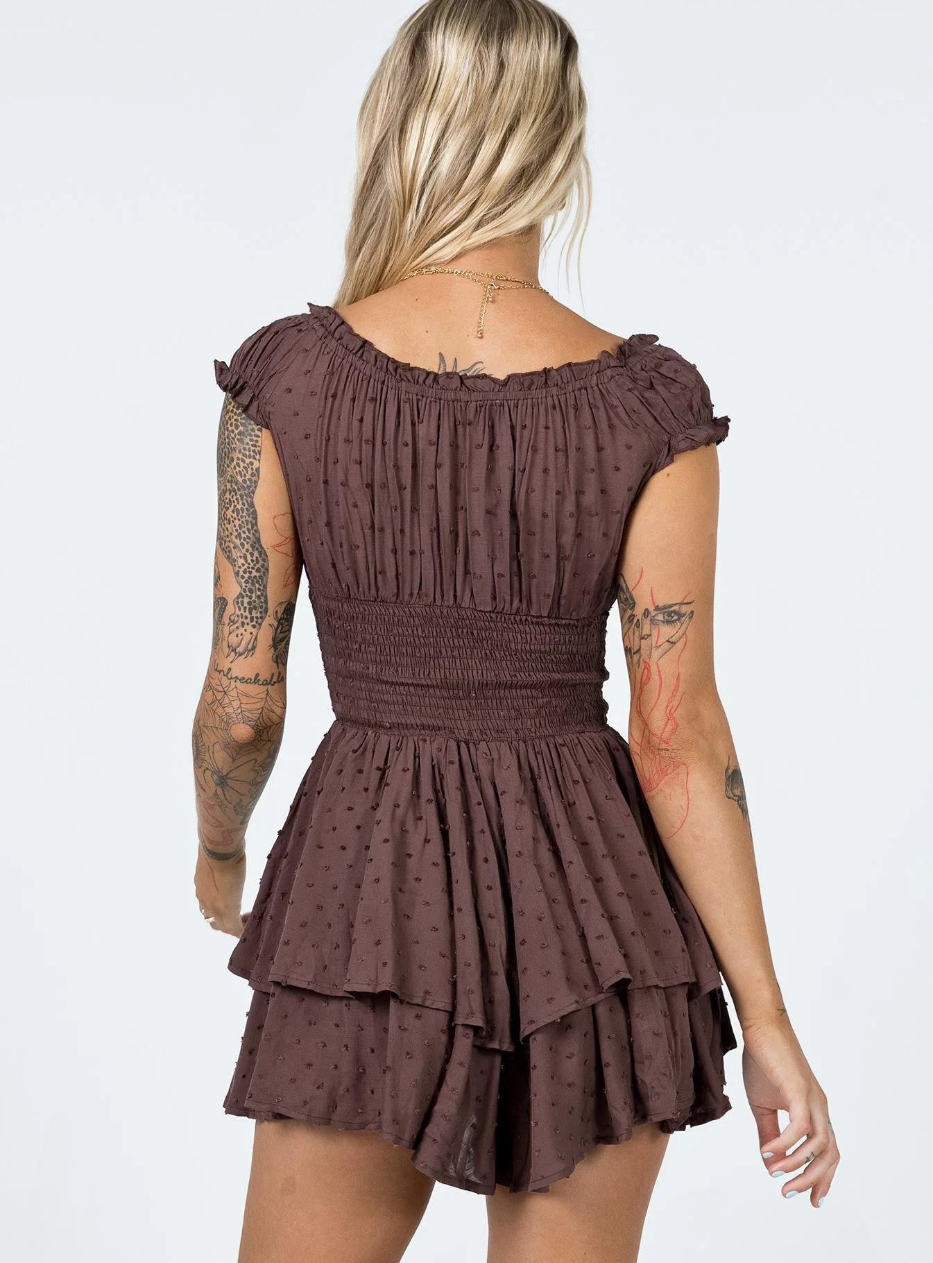 The Love Galore Playsuit Brown - Image 5
