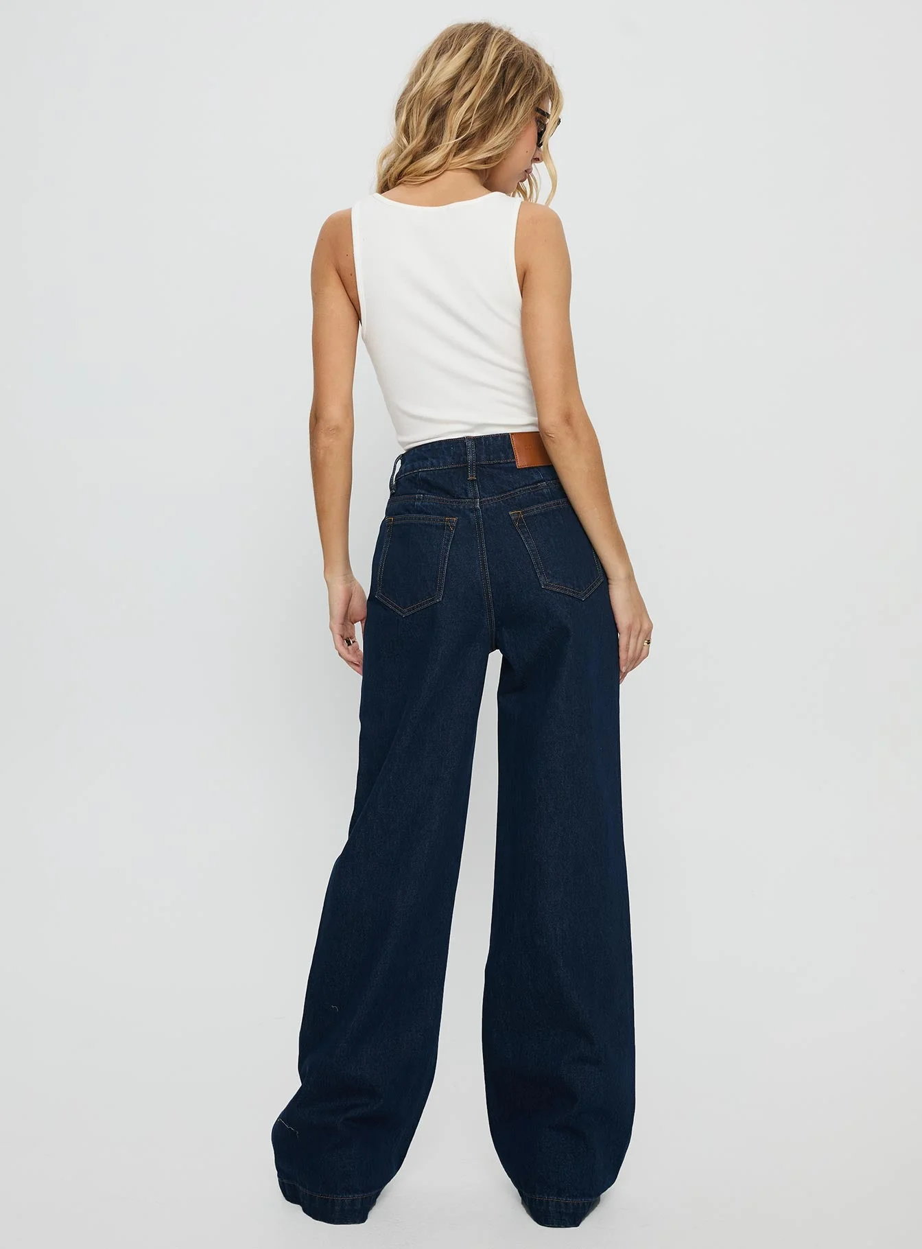Goldie High Rise Wide Leg Jeans Indigo - Image 5