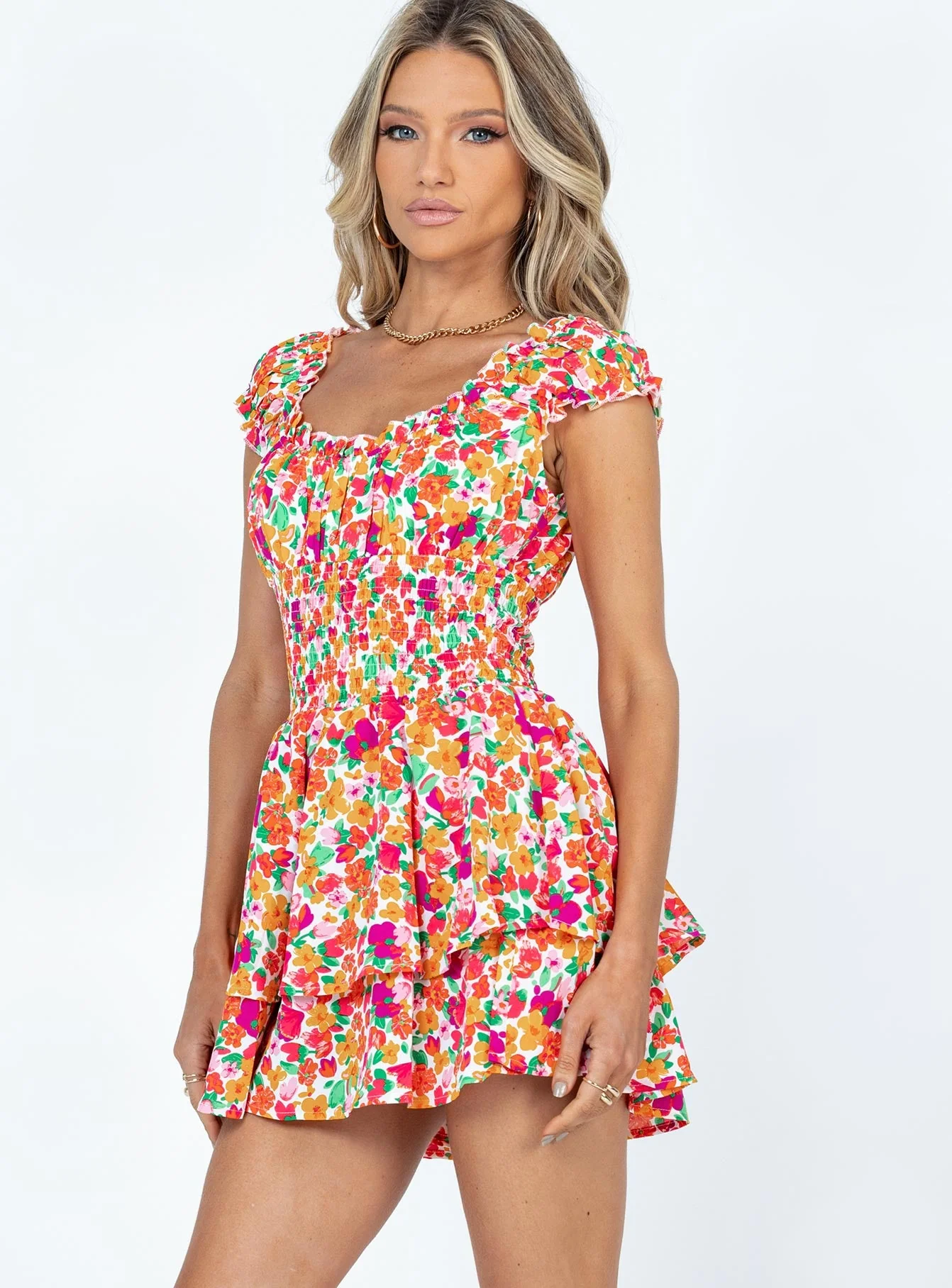 The Love Galore Playsuit Multi Floral - Image 4