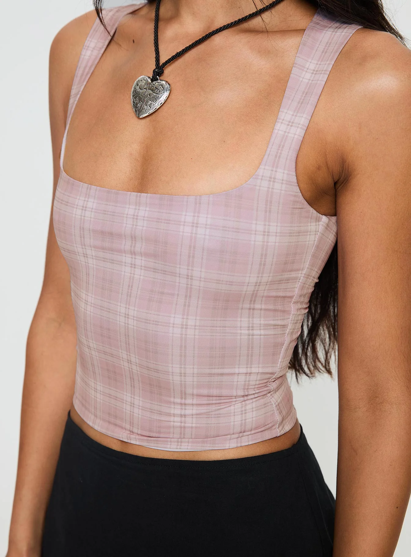 Back In Time Top Pink Check - Image 6