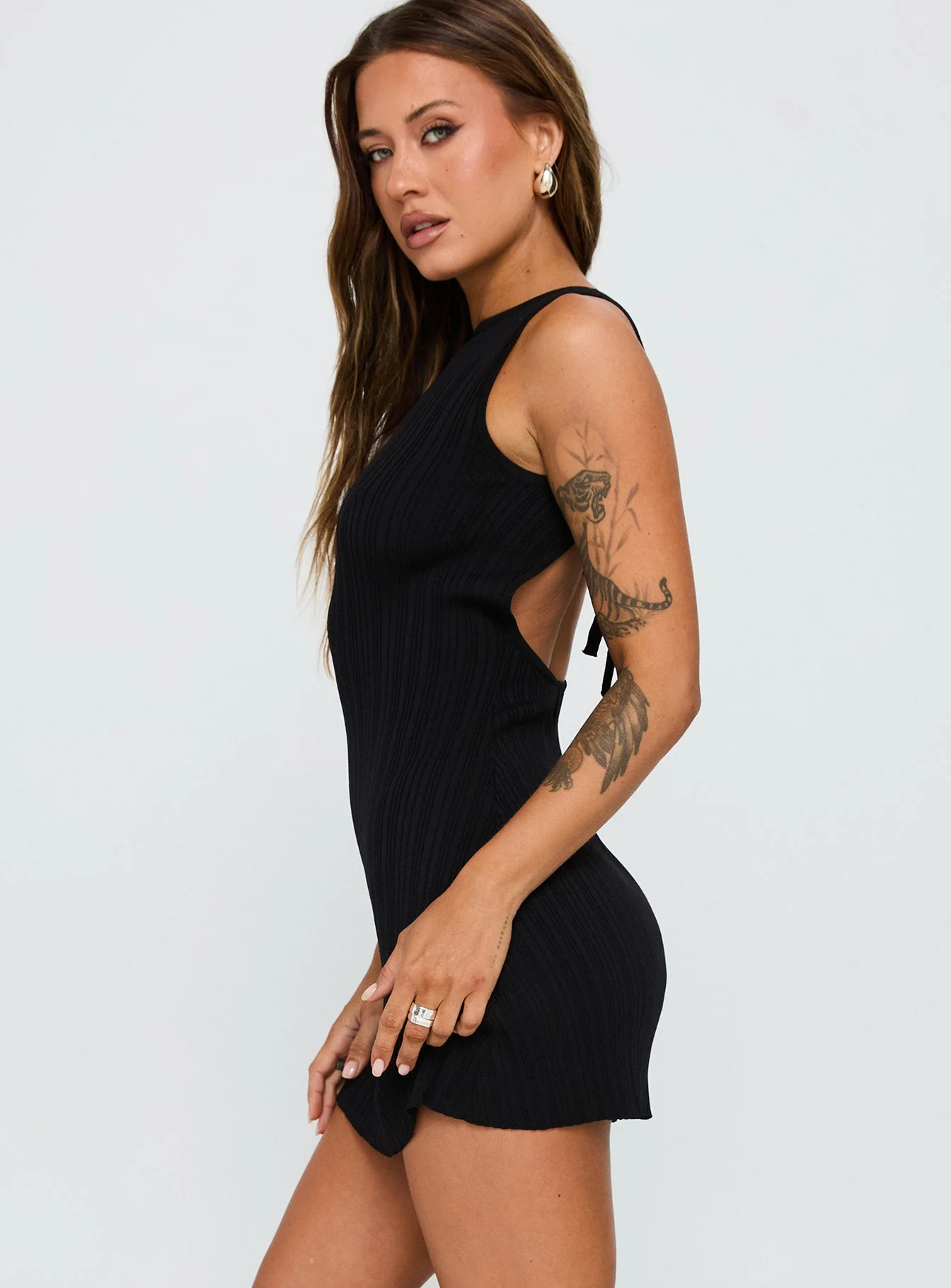 Mayok Mini Dress Black - Image 4