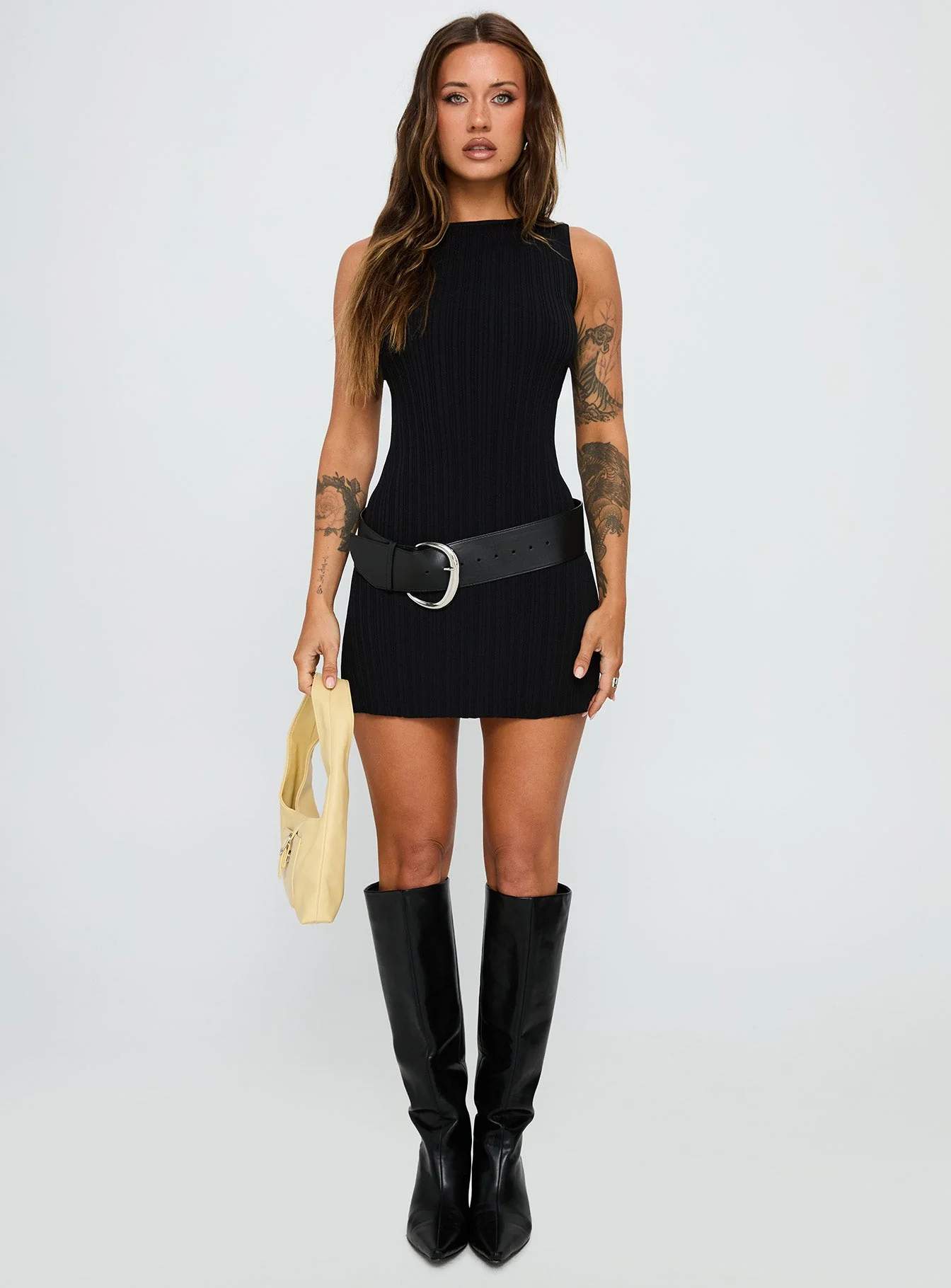Mayok Mini Dress Black - Image 7