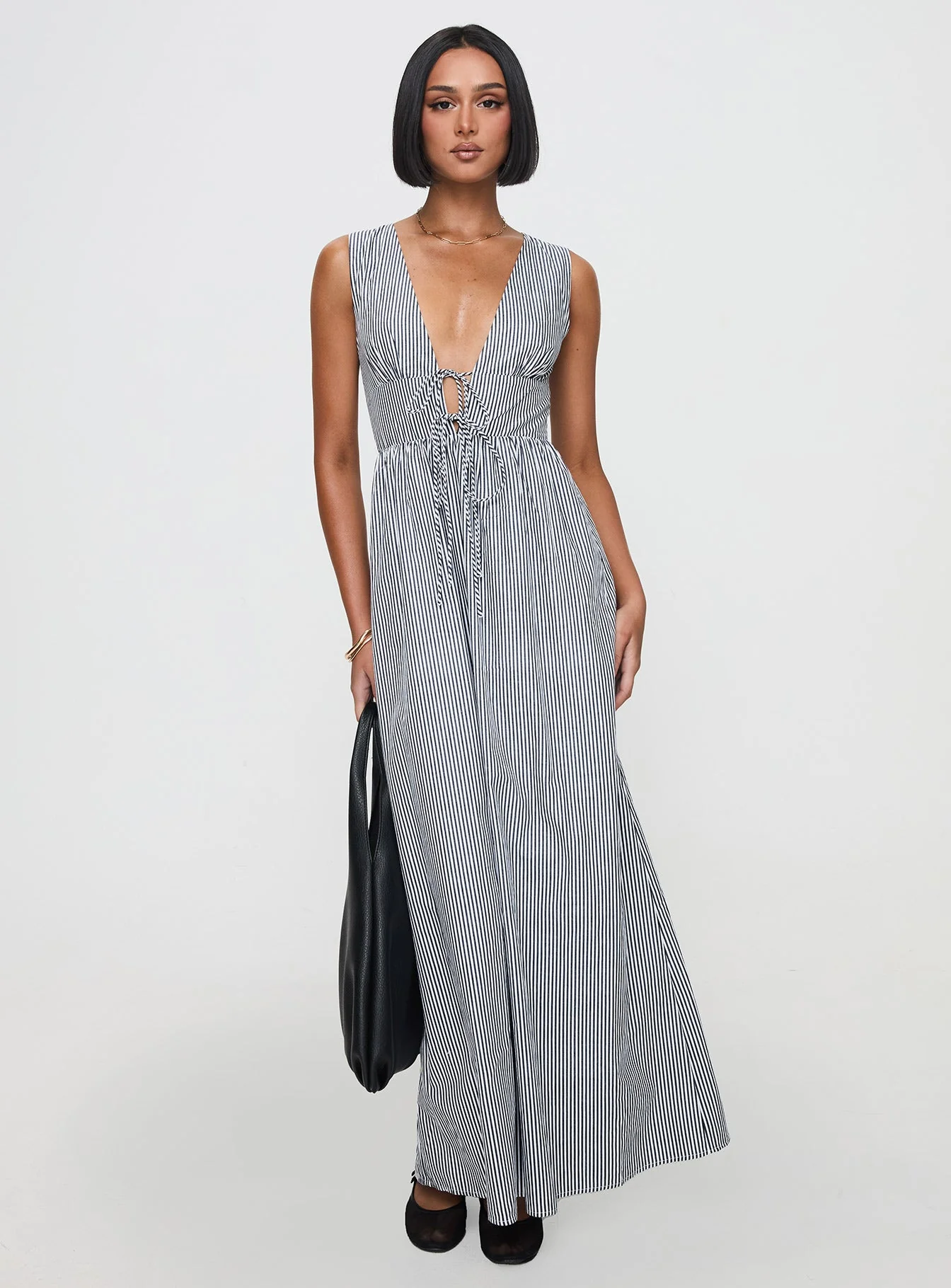 Pokey Maxi Dress Black / White Stripe - Image 3