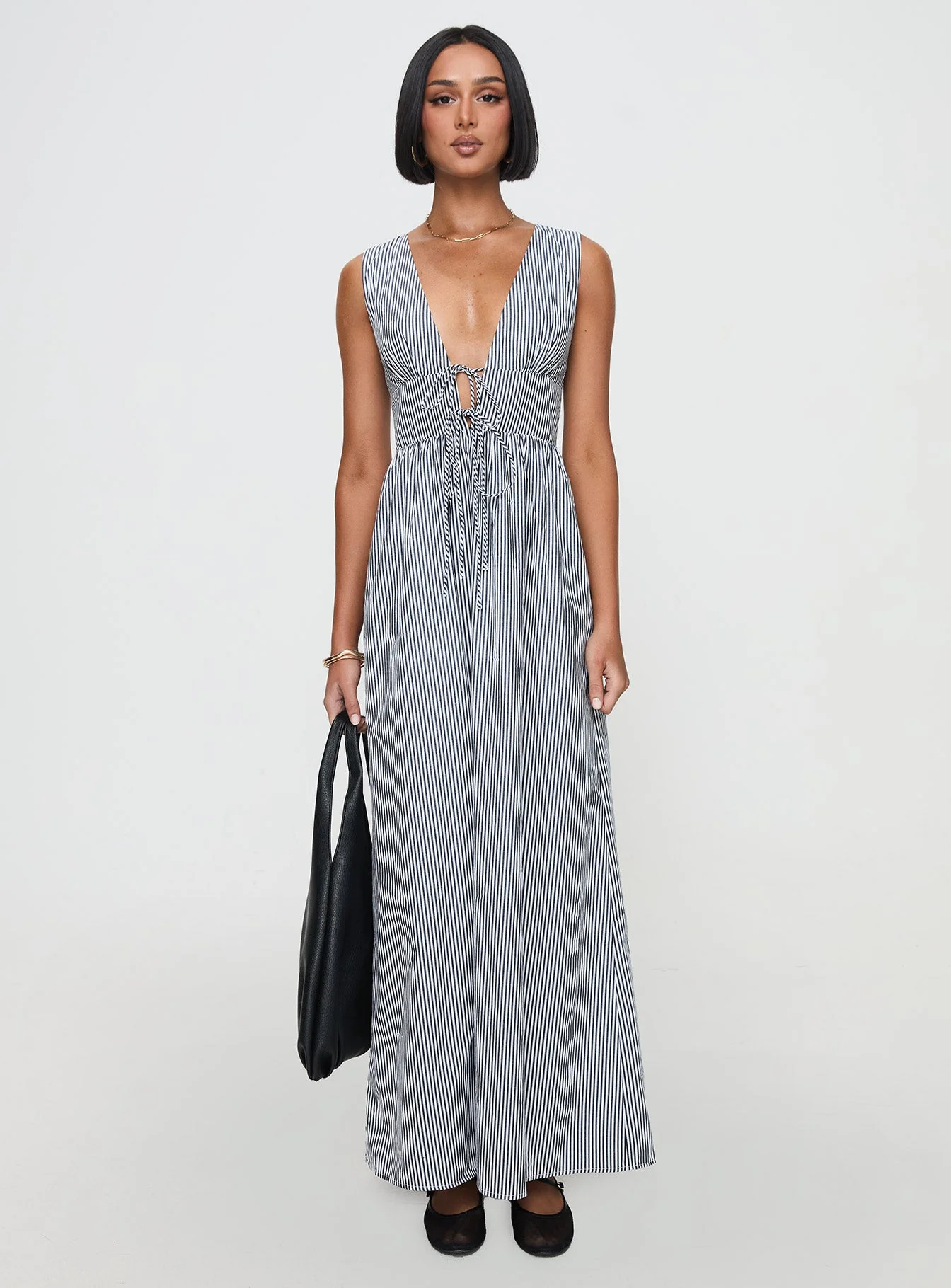 Pokey Maxi Dress Black / White Stripe - Image 7