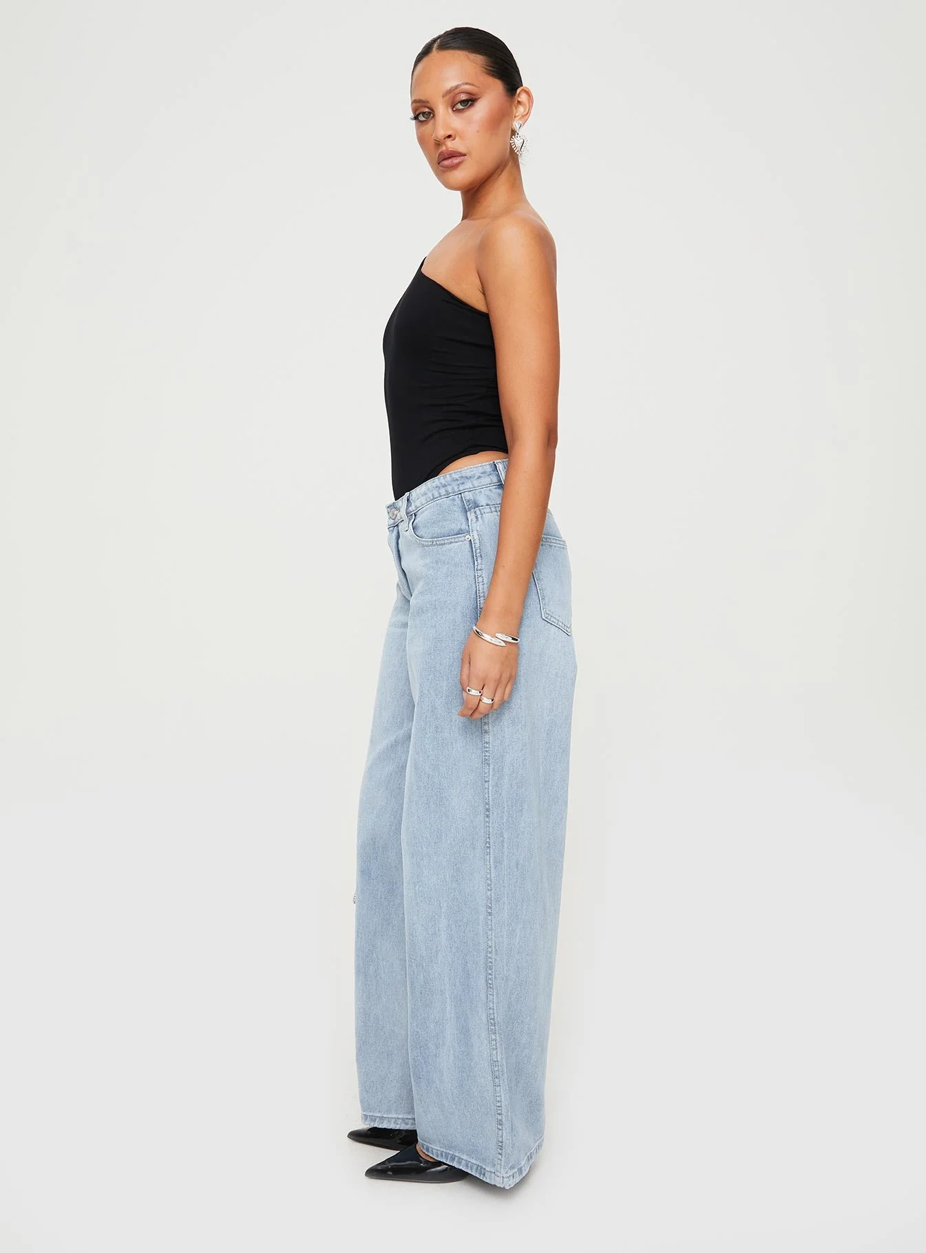 Ramos Low Rise Denim Jeans Light Wash - Image 4