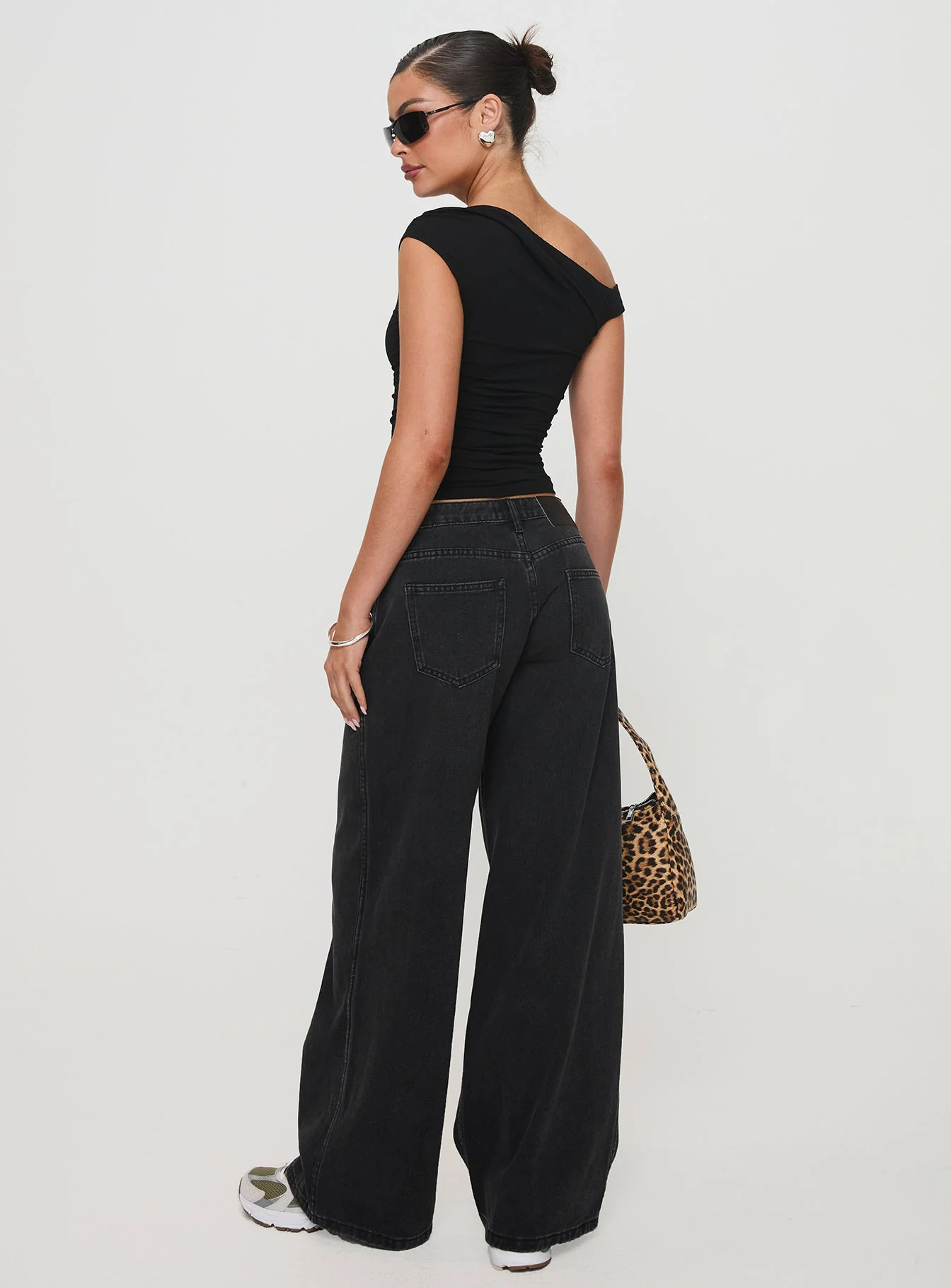 Ramos Low Rise Denim Jeans Washed Black - Image 4