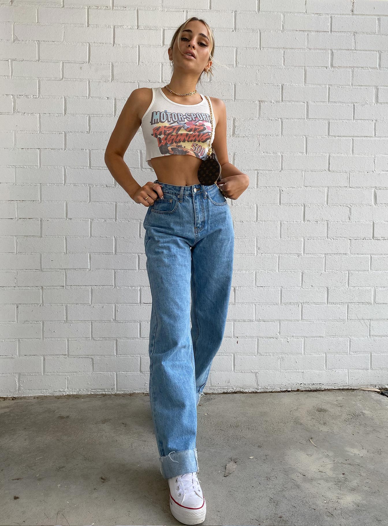 Ollie Mid Rise Straight Leg Jeans Mid Wash Denim - Image 8