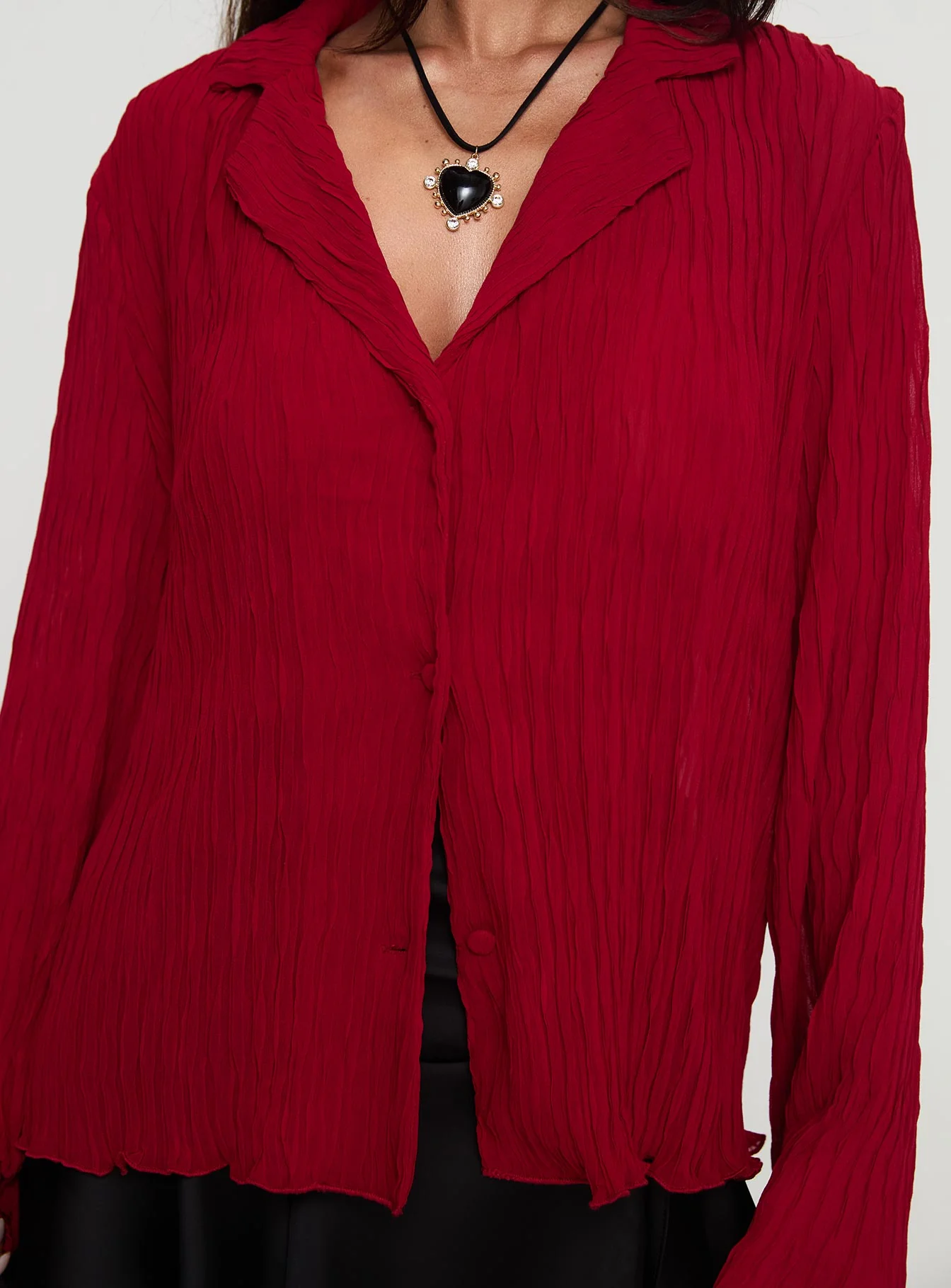 Selma Shirt Burgundy - Image 6