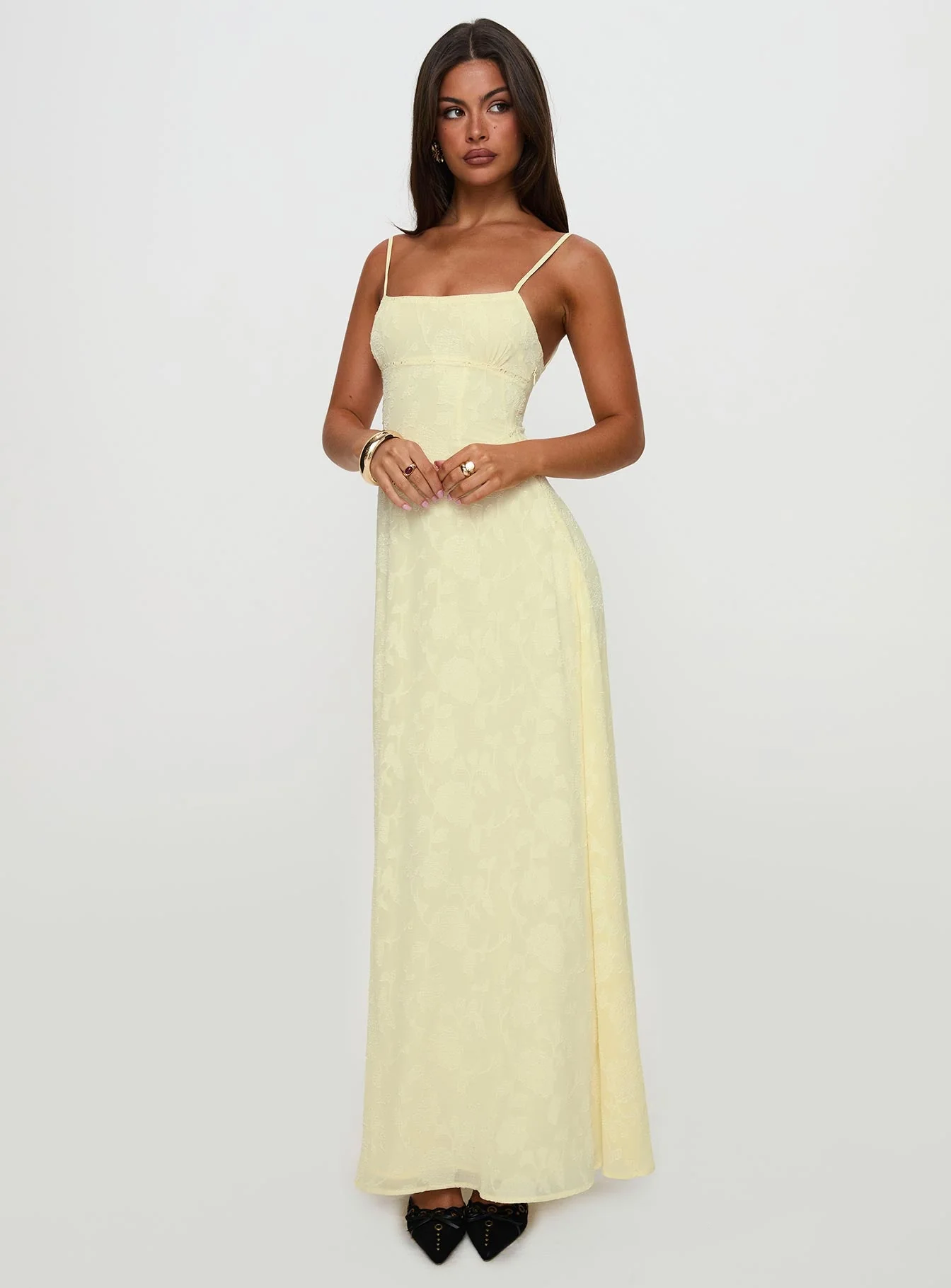 South Of France Maxi Dress Yellow - Image 10