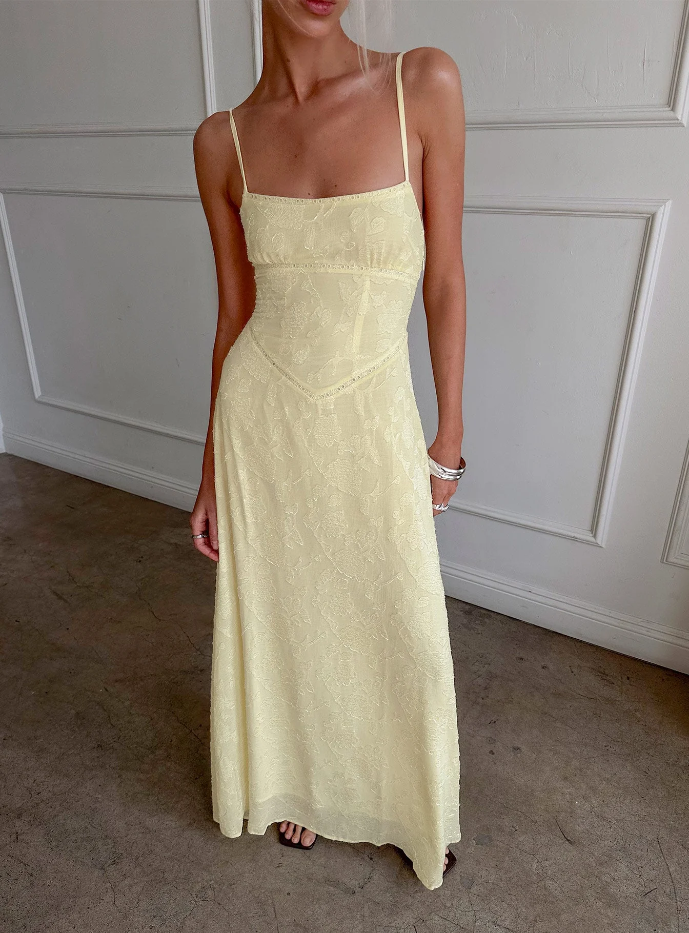 South Of France Maxi Dress Yellow - Image 16
