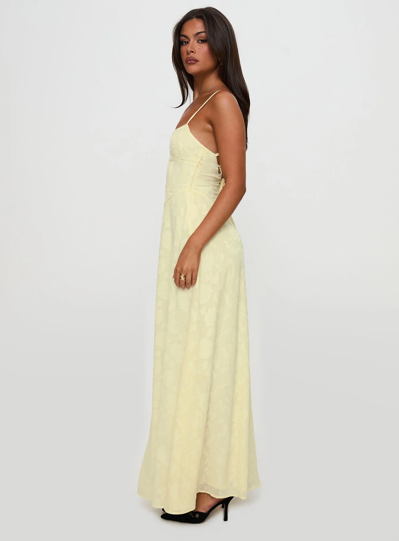 South Of France Maxi Dress Yellow Petite - Image 10